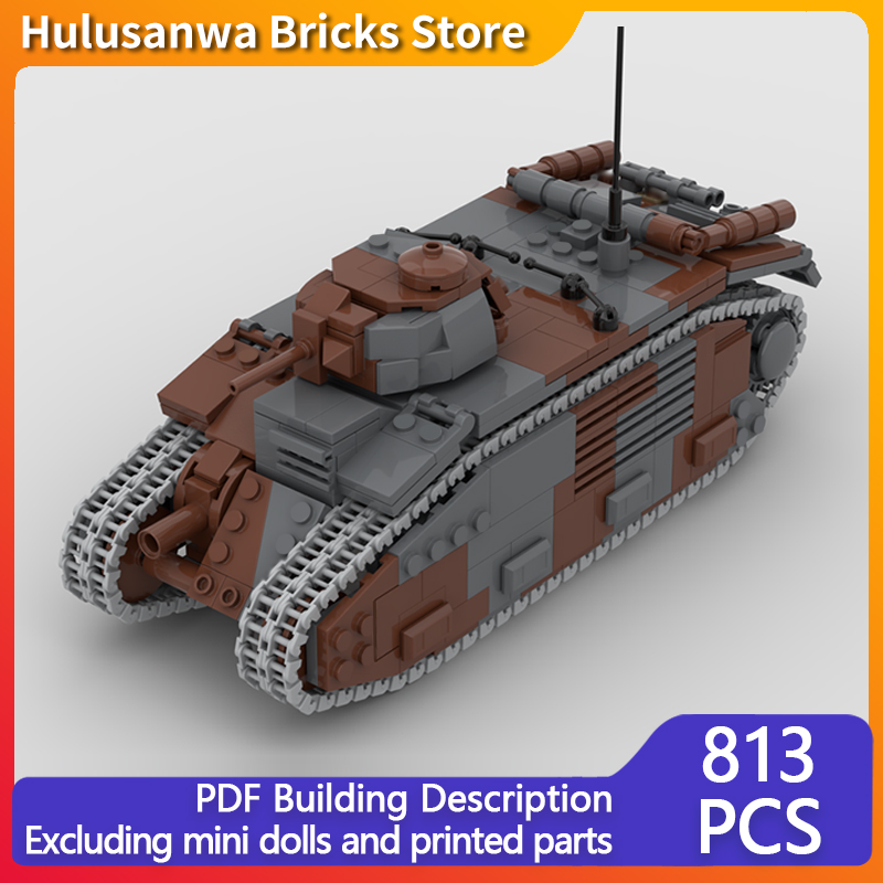 Lego Compatible Military Tank - Tanques Militares B1 Bis, Modelo MOC,